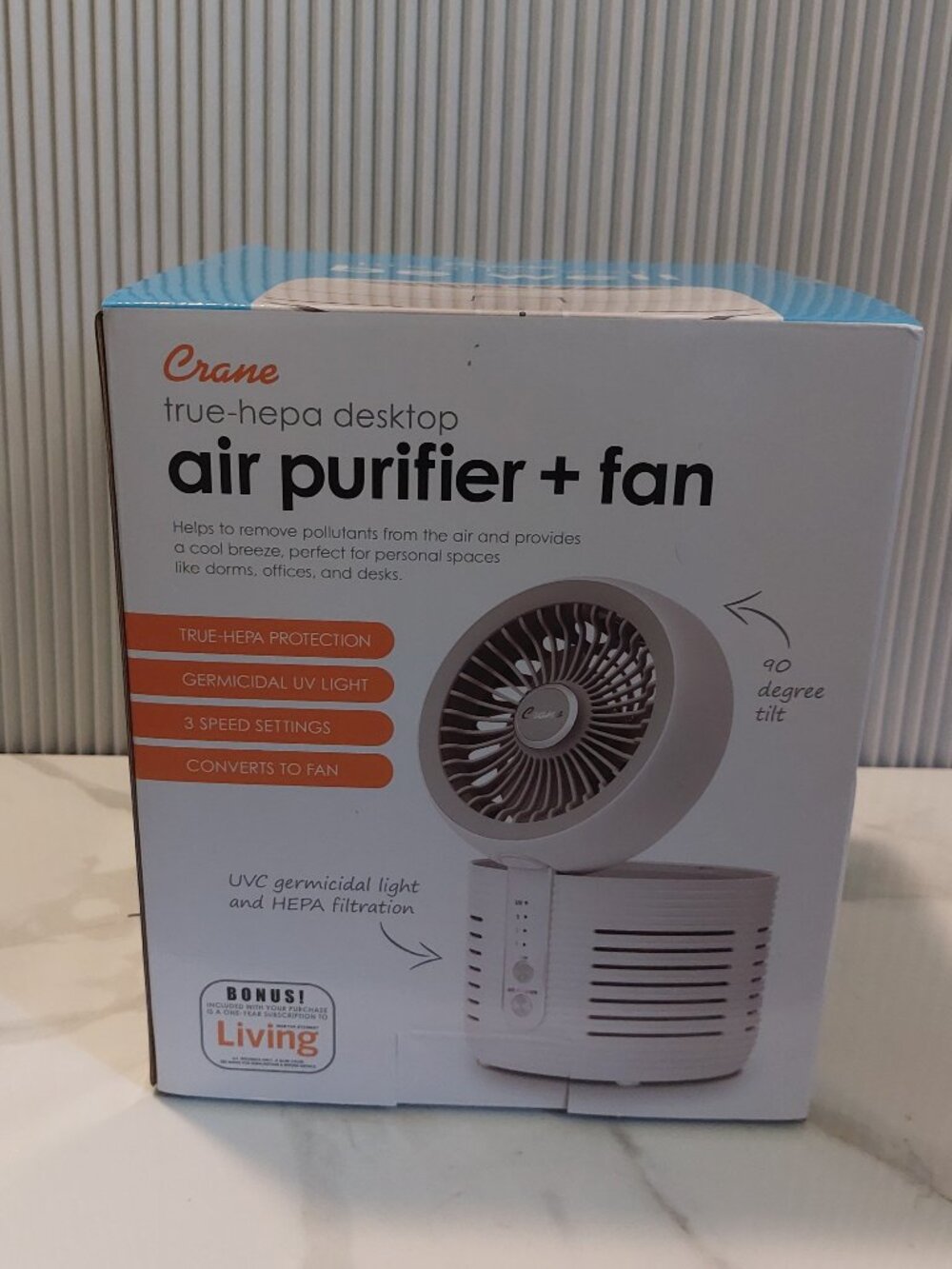 Crane True HEPA Desktop Air Purifier